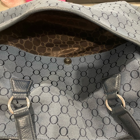 Oroton Signature O Blue Nappy Bag - Picture 3 of 8